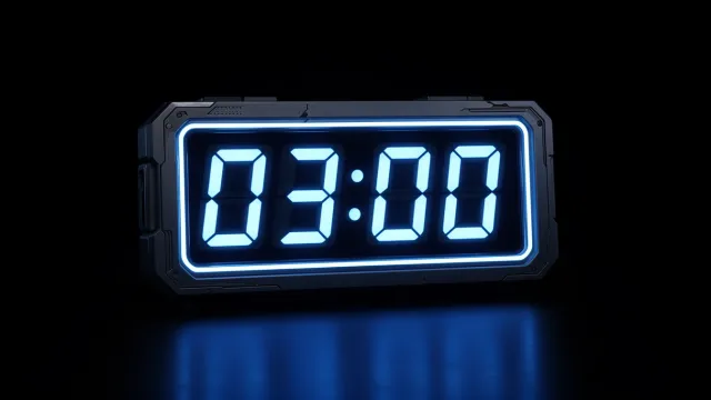It is three o'clock.
